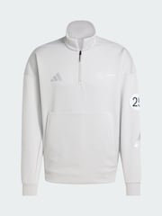 adidas Grey Mercedes  AMG Petronas Formula One Team Silver Arrows Half-Zip Sweatshirt - Image 5 of 5