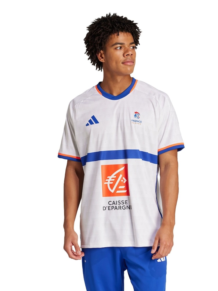 adidas White France Handball Replica Jersey - Image 1 of 5 adidas White France Handball Replica Jersey - Image 1 of 5