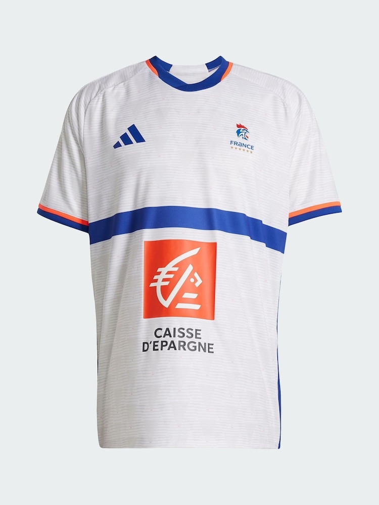 adidas White France Handball Replica Jersey - Image 5 of 5 adidas White France Handball Replica Jersey - Image 5 of 5
