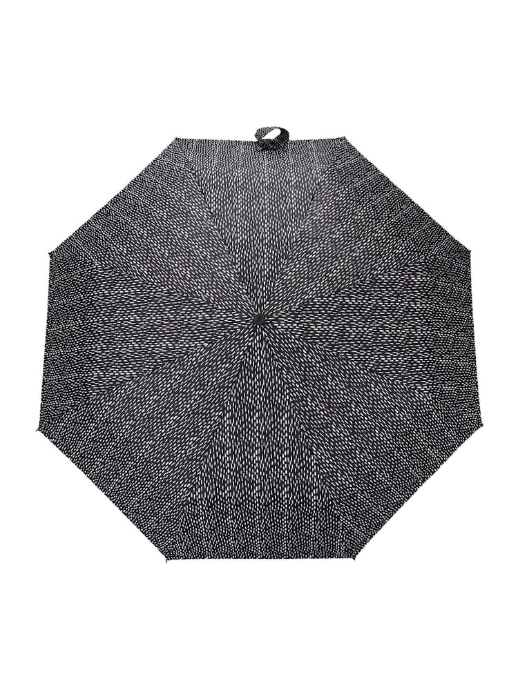 Totes Black Xtra Strong Auto Open Close B&W Drops Print Umbrella - Image 2 of 3 Totes Black Xtra Strong Auto Open Close B&W Drops Print Umbrella - Image 2 of 3