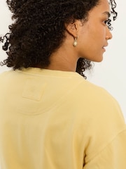 FatFace Yellow Garment Dye Henley Top - Image 4 of 6
