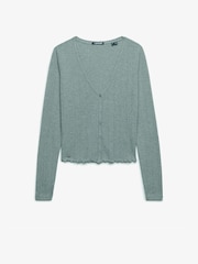 ירוק - Superdry Athletic Essential Pointelle Cardigan - תמונה 1 מתוך 1