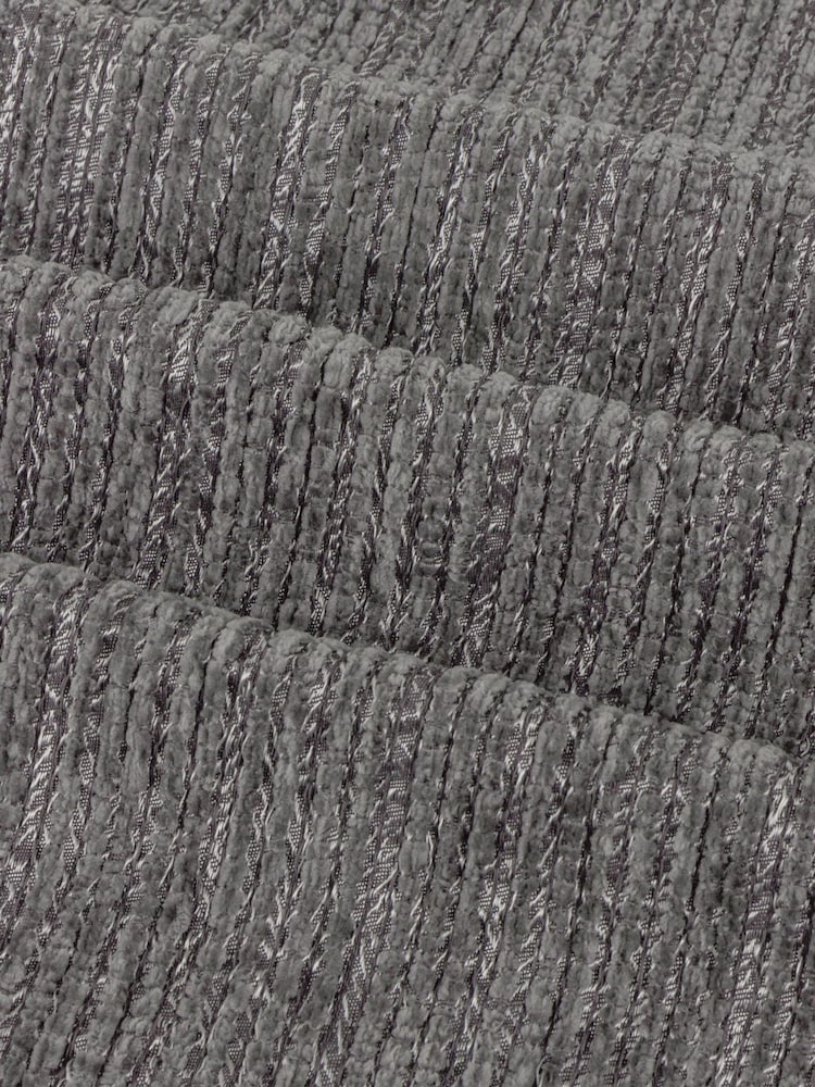 Paoletti Grey Jupiter Chenille Jacquard Eyelet Curtains - Image 6 of 6 Paoletti Grey Jupiter Chenille Jacquard Eyelet Curtains - Image 6 of 6