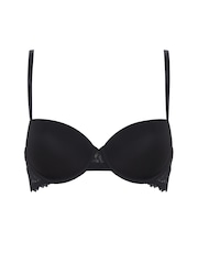 أسود - حمالة صدر Balconette من الدانتيل المطاطي الناعم من Calvin Klein - Image 5 of 5