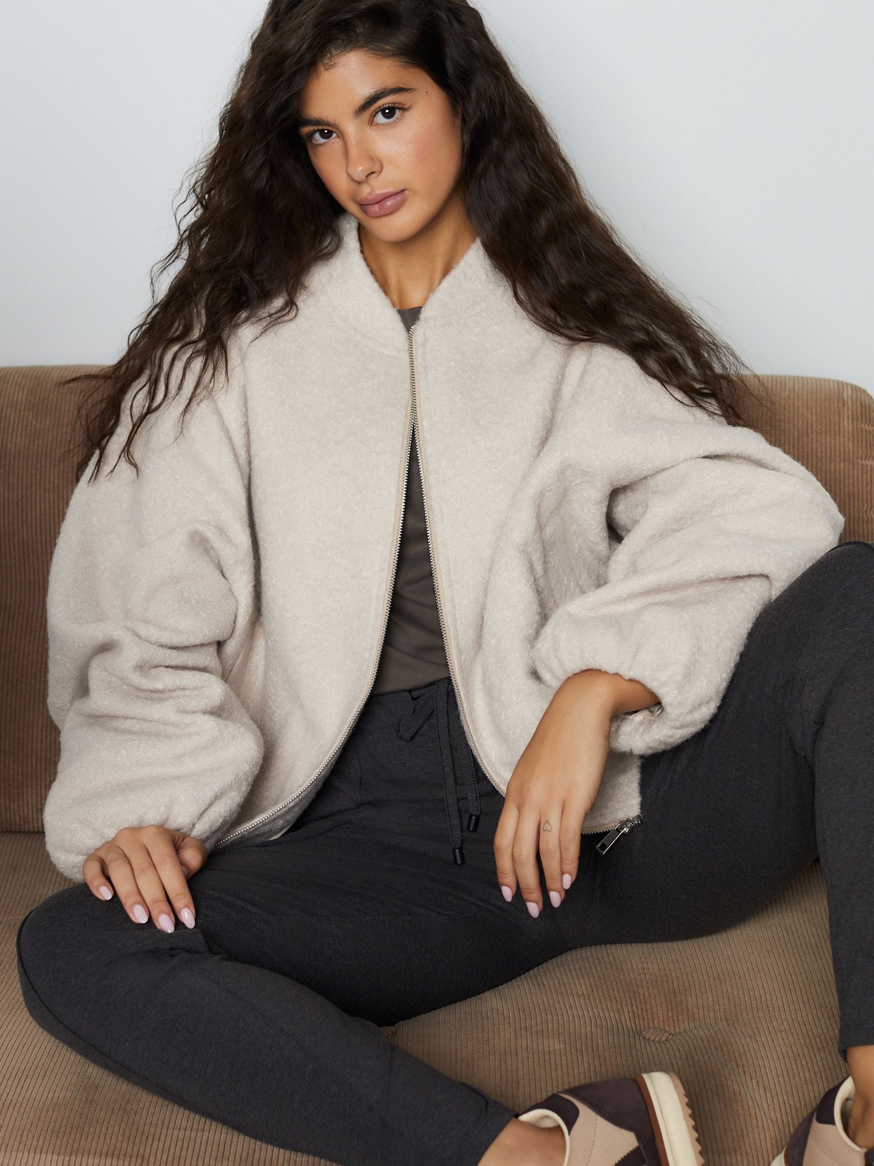 Buy Cream Coatigan Bomber Jacket from Next USA