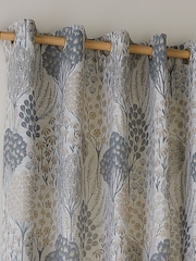 Wylder Blue Ophelia Floral Jacquard Eyelet Curtains - Image 3 of 6