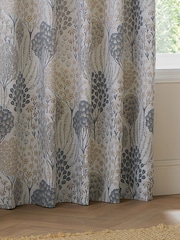 Wylder Blue Ophelia Floral Jacquard Eyelet Curtains - Image 4 of 6