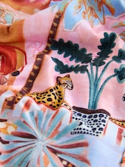 برتقالي برسمة نخيل - بيجاما بكم قصير - صورة 2 من 3