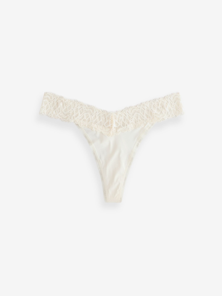 Calvin Klein White Thong - Soft Stretch Lace - Image 1 of 1