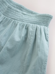 Pale Blue Cotton Embroidered Built up Vest and Wide Leg Floaty Pyjama Bottoms Set - Image 10 of 11