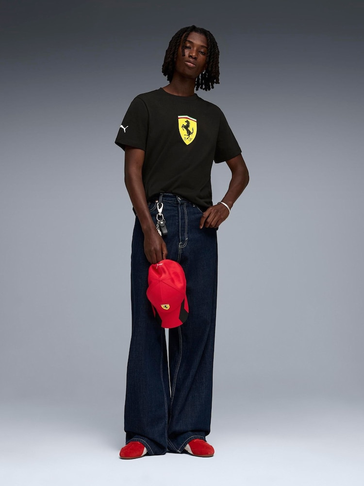 Puma Black Scuderia Ferrari Coloured Shield Tee - Image 2 of 5