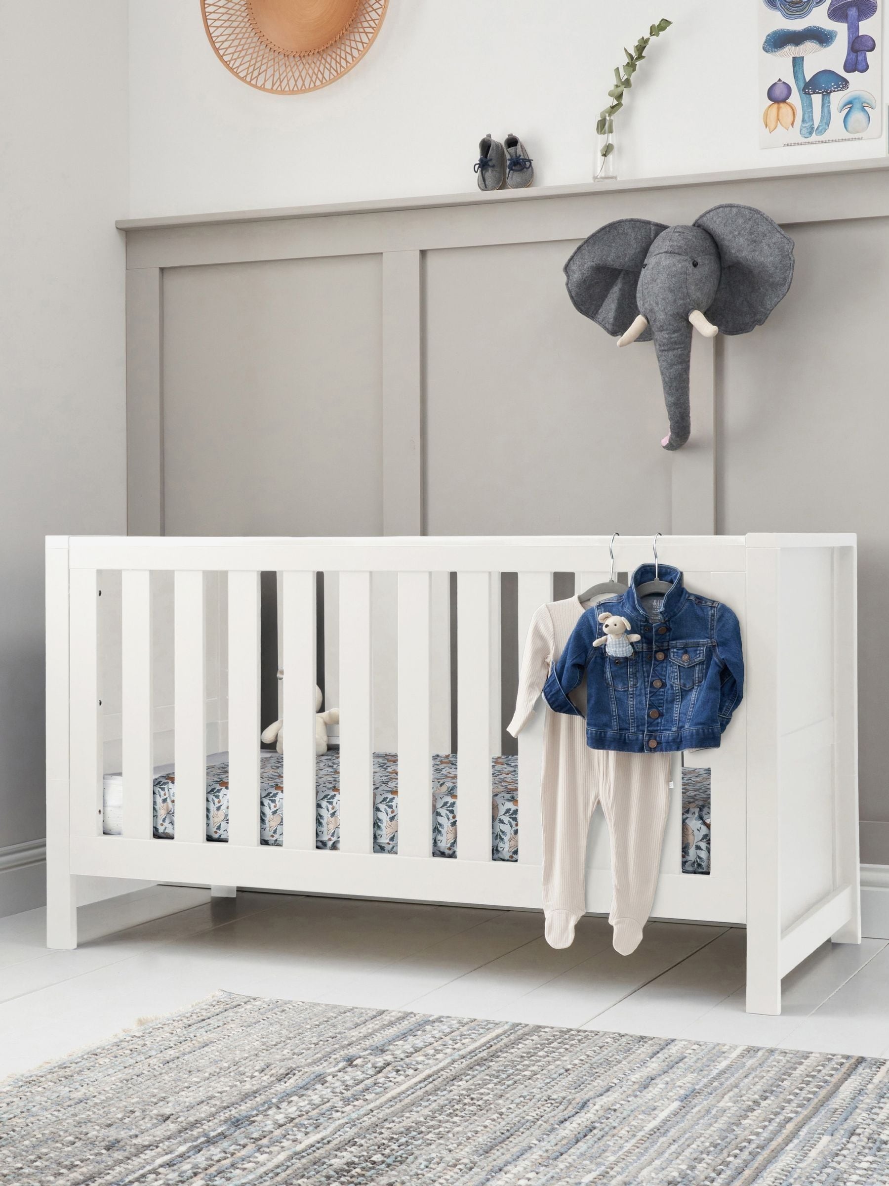 Tutti Bambini Unisex Toddler White Tivoli Cot Bed