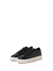 JACK & JONES Black Chunky Sole PU Trainers - Image 2 of 6