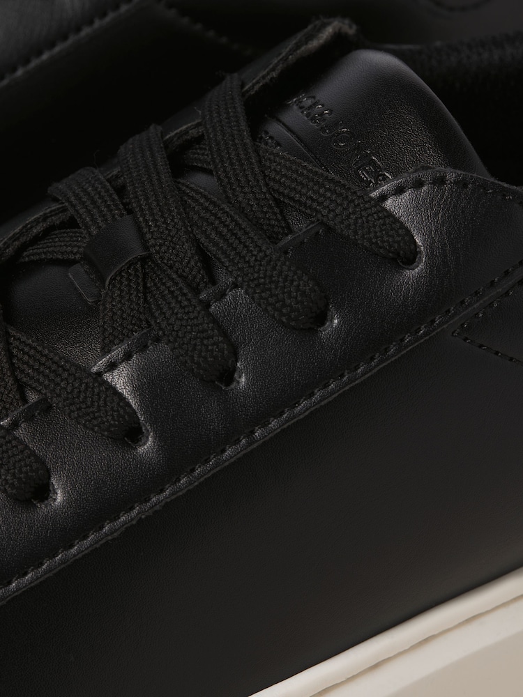 JACK & JONES Black Chunky Sole PU Trainers - Image 6 of 6