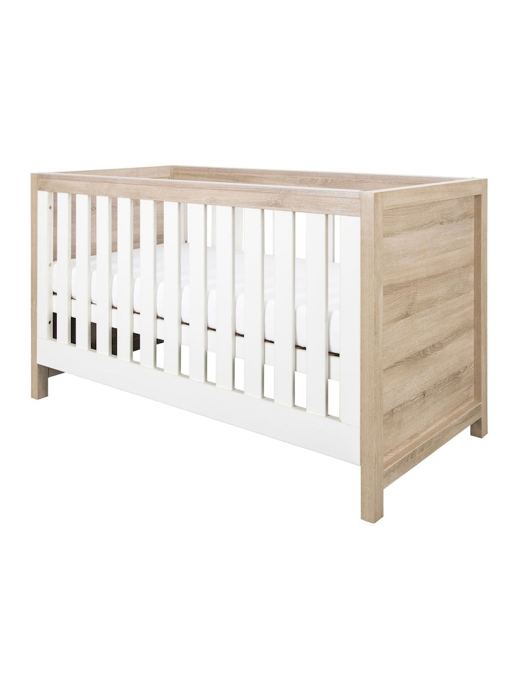 Tutti Bambini White  Oak Modena 3 in 1 Cot Bed - Image 2 of 7 Tutti Bambini White  Oak Modena 3 in 1 Cot Bed - Image 2 of 7