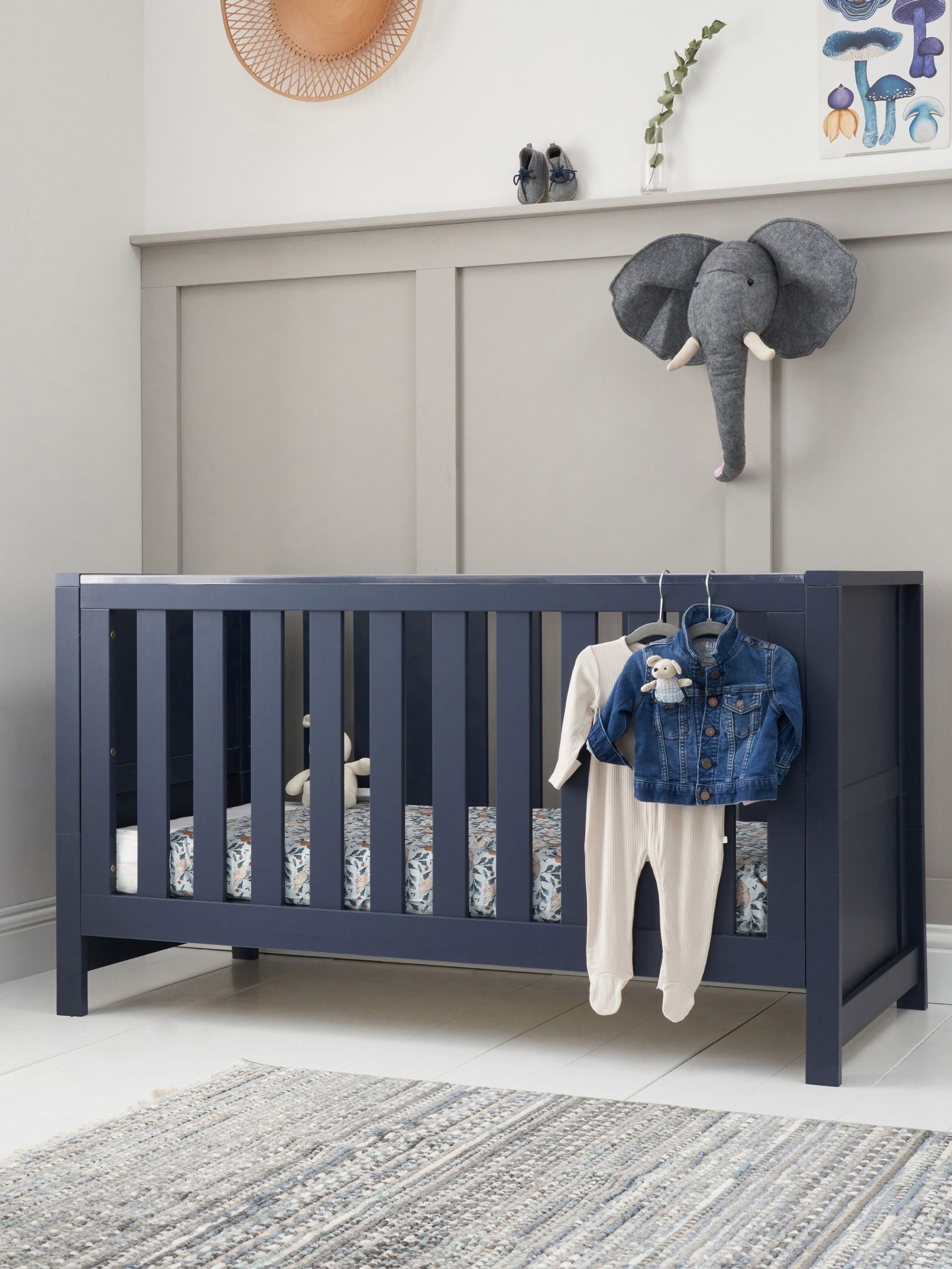 Tutti Bambini Unisex Toddler Navy Tivoli Cot Bed