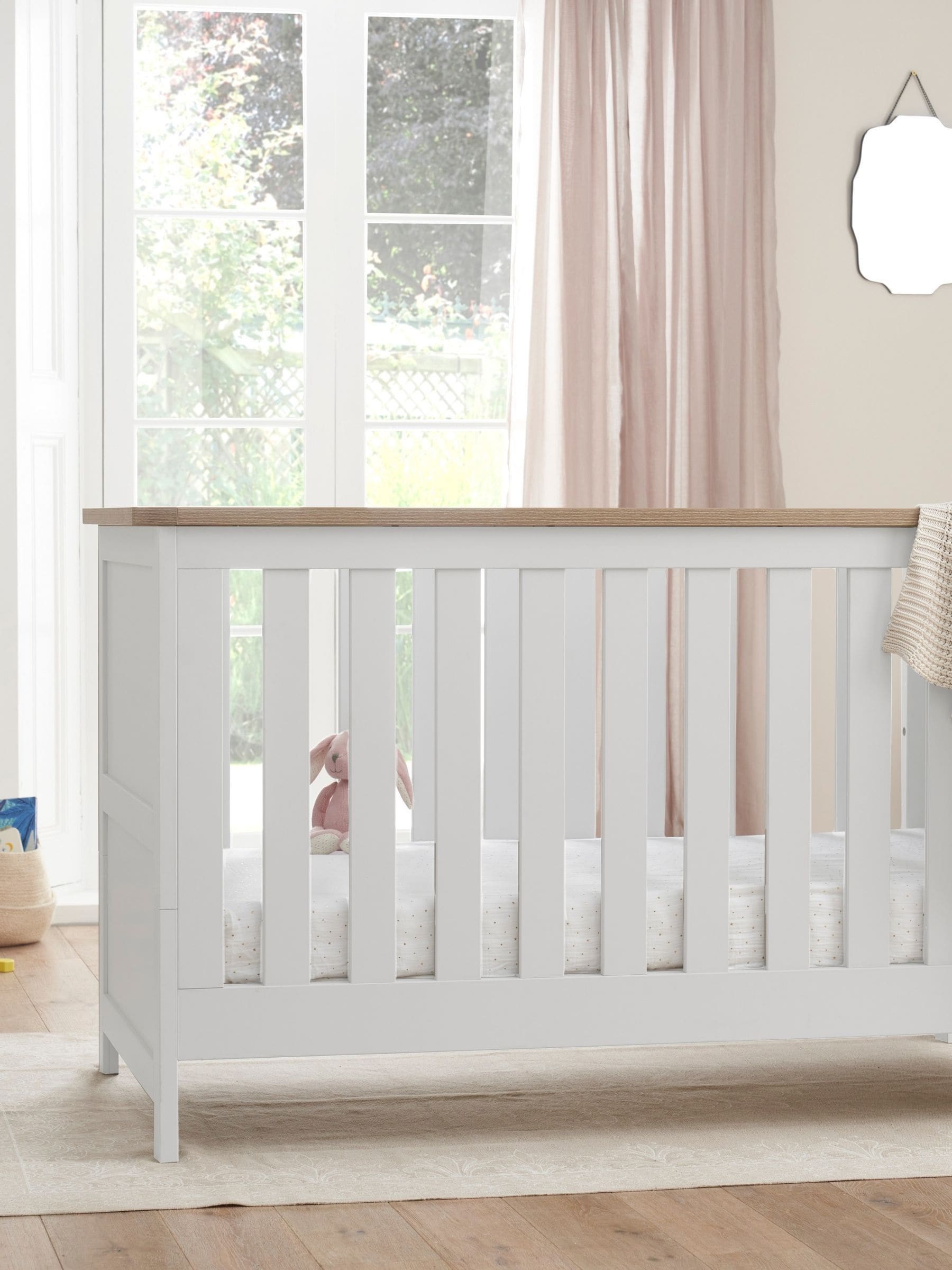 Tutti Bambini Unisex Toddler White Oak White Oak Verona Cot Bed - Image 1