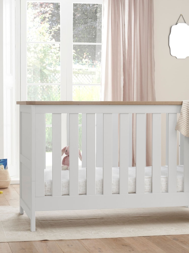 Tutti Bambini White  Oak Verona Cot Bed - Image 1 of 6 Tutti Bambini White  Oak Verona Cot Bed - Image 1 of 6
