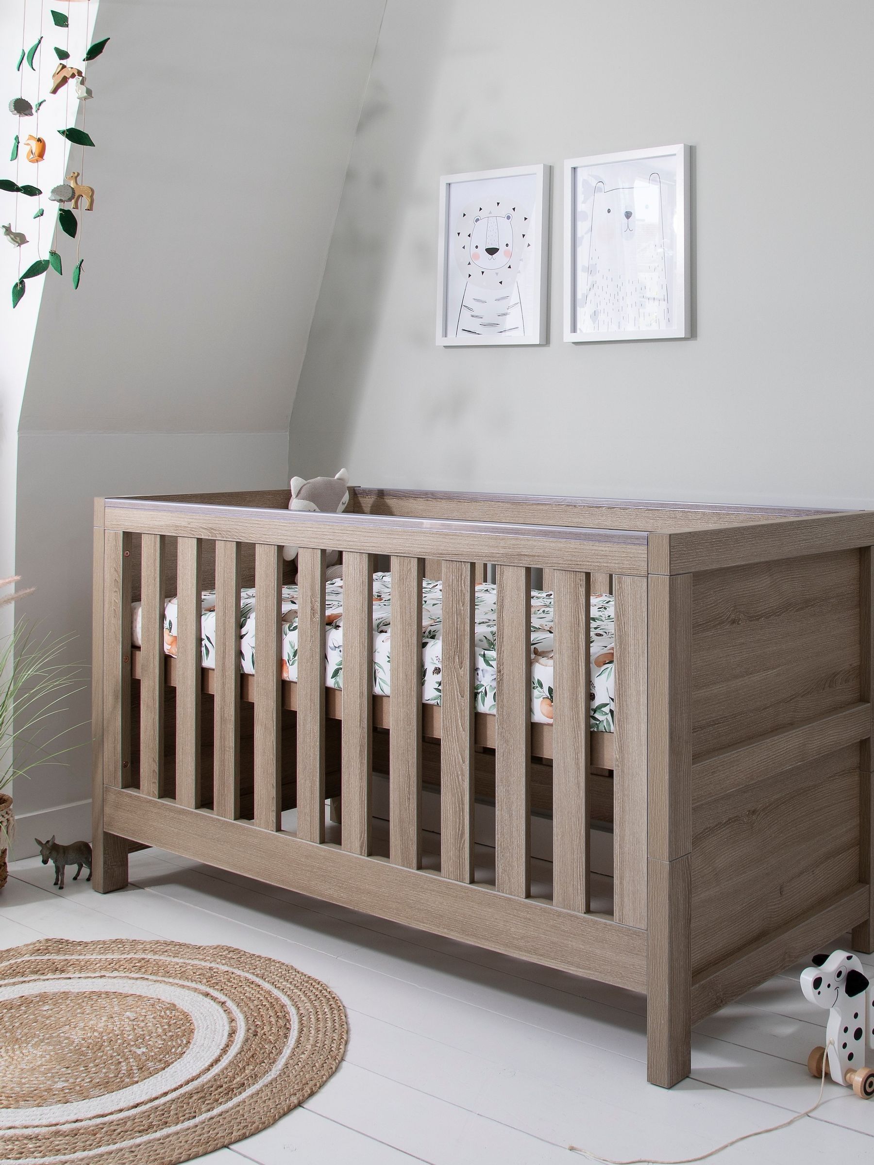 Tutti Bambini Oak Modena 3 In 1 Cot Bed - Image 1