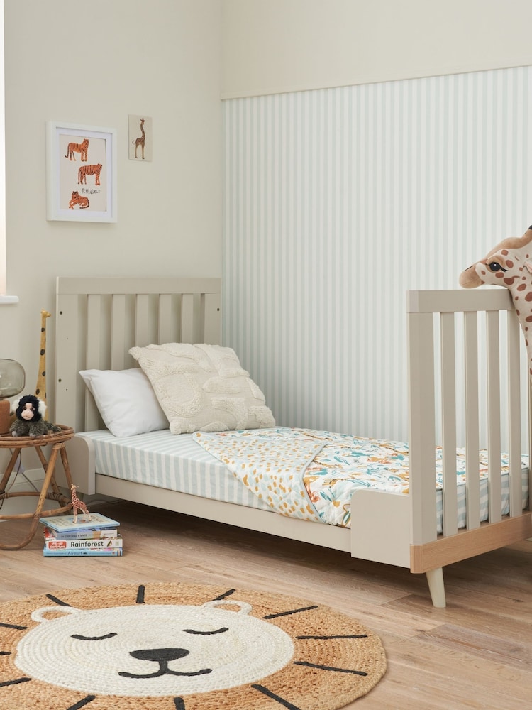 Tutti Bambini Light Oak White Sand Hygge Cot Bed - Image 2 of 6 Tutti Bambini Light Oak White Sand Hygge Cot Bed - Image 2 of 6