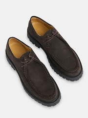 Whistles Brown Suede Chunky Lace Up Shoes - Image 3 of 4