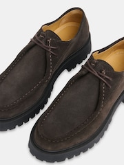 Whistles Brown Suede Chunky Lace Up Shoes - Image 4 of 4