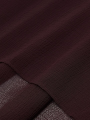 Reiss Chocolate Brown Bexi Sheer Textured Maxi Skirt - Image 7 of 7