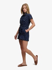 Superdry Navy Geometric Printed Playsuit - Image 2 of 7