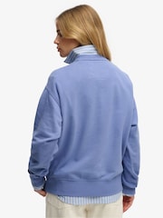 Superdry Blue Beach Large Crew Neck Sweat Top - Image 2 of 5