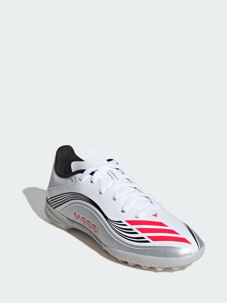 adidas White F50 Messi League Turf Boots - Image 1 of 4 adidas White F50 Messi League Turf Boots - Image 1 of 4