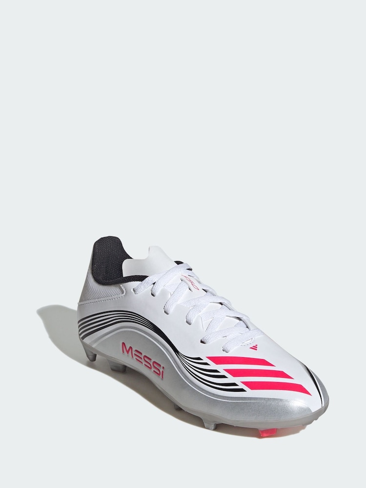 adidas White F50 Messi League Firm/Multi-Ground Boots - Image 1 of 4 adidas White F50 Messi League Firm/Multi-Ground Boots - Image 1 of 4