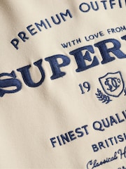 Superdry Beige Luxe Casual Loose Fit Crew Neck Sweatshirt - Image 7 of 7