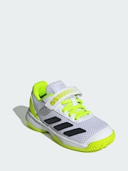 adidas White Courtflash Hook and Loop Tennis Shoes - Image 1 of 4