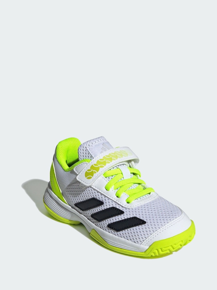adidas White Courtflash Hook and Loop Tennis Shoes - Image 1 of 4 adidas White Courtflash Hook and Loop Tennis Shoes - Image 1 of 4
