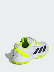adidas White Courtflash Hook and Loop Tennis Shoes - Image 2 of 4