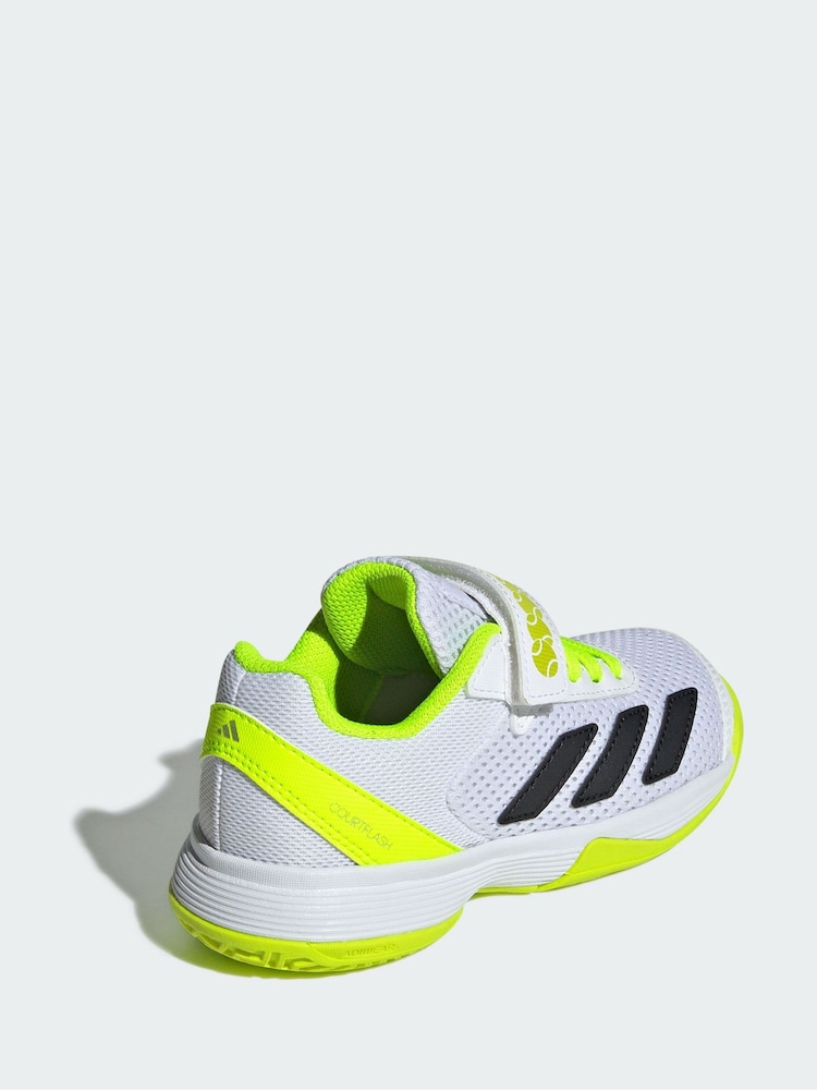 adidas White Courtflash Hook and Loop Tennis Shoes - Image 2 of 4 adidas White Courtflash Hook and Loop Tennis Shoes - Image 2 of 4