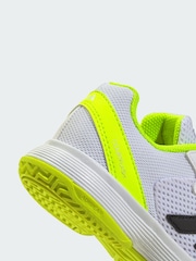 adidas White Courtflash Hook and Loop Tennis Shoes - Image 3 of 4