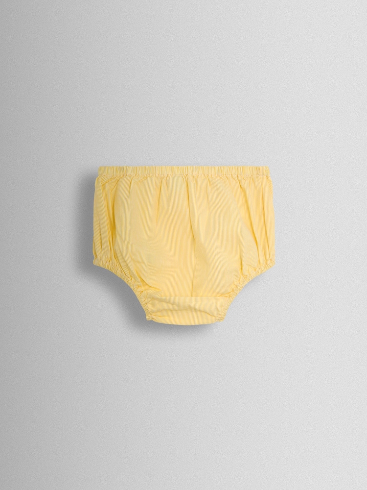 JoJo Maman Bébé Light Yellow Sailor Stripe Party Dress - Image 6 of 6