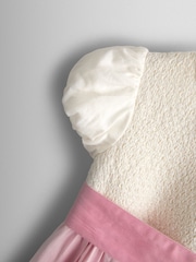 Vestido de fiesta de satén con fruncido de JoJo Maman Bébé - Imagen 3 de 4