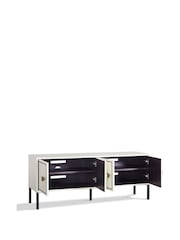 Frank Olsen White Large Mia 4 Door TV Unit Cabinet - Image 6 of 10
