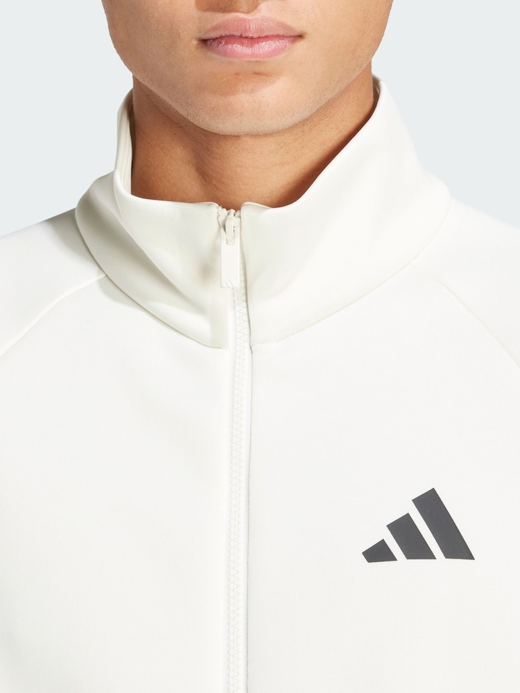 adidas White Stadium Track Top - Image 2 of 5 adidas White Stadium Track Top - Image 2 of 5