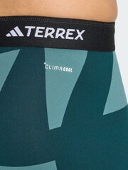 adidas Terrex Green Multi Synthetic Base Layer Tights - Image 4 of 5
