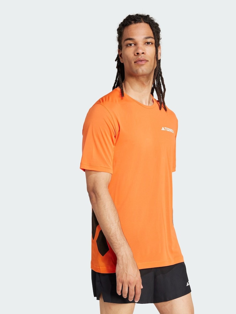 adidas Terrex Orange Xperior Climacool+ T-Shirt - Image 1 of 6 adidas Terrex Orange Xperior Climacool+ T-Shirt - Image 1 of 6