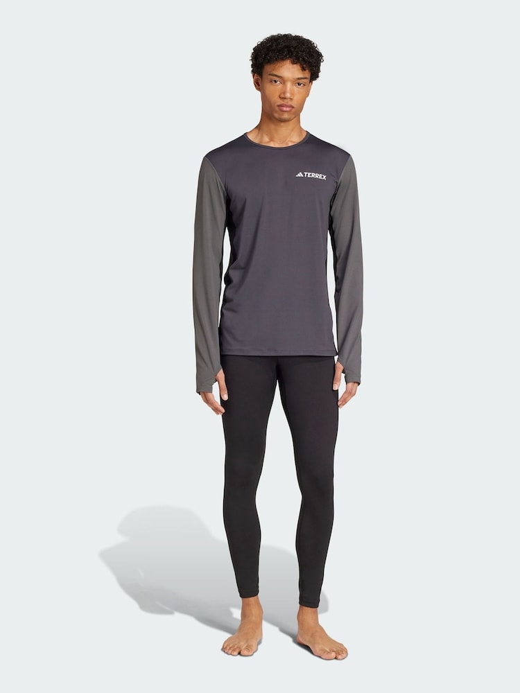 adidas Terrex Black Multi Synthetic Base Layer Tights - Image 1 of 5 adidas Terrex Black Multi Synthetic Base Layer Tights - Image 1 of 5