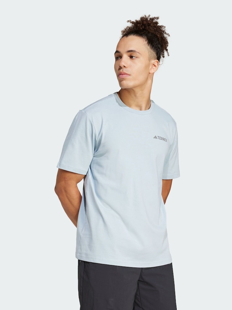 adidas Terrex Blue Polygiene Graphic T-Shirt - Image 1 of 5 adidas Terrex Blue Polygiene Graphic T-Shirt - Image 1 of 5