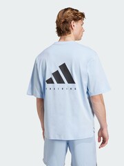 adidas Blue Power Oversized T-Shirt - Image 2 of 5