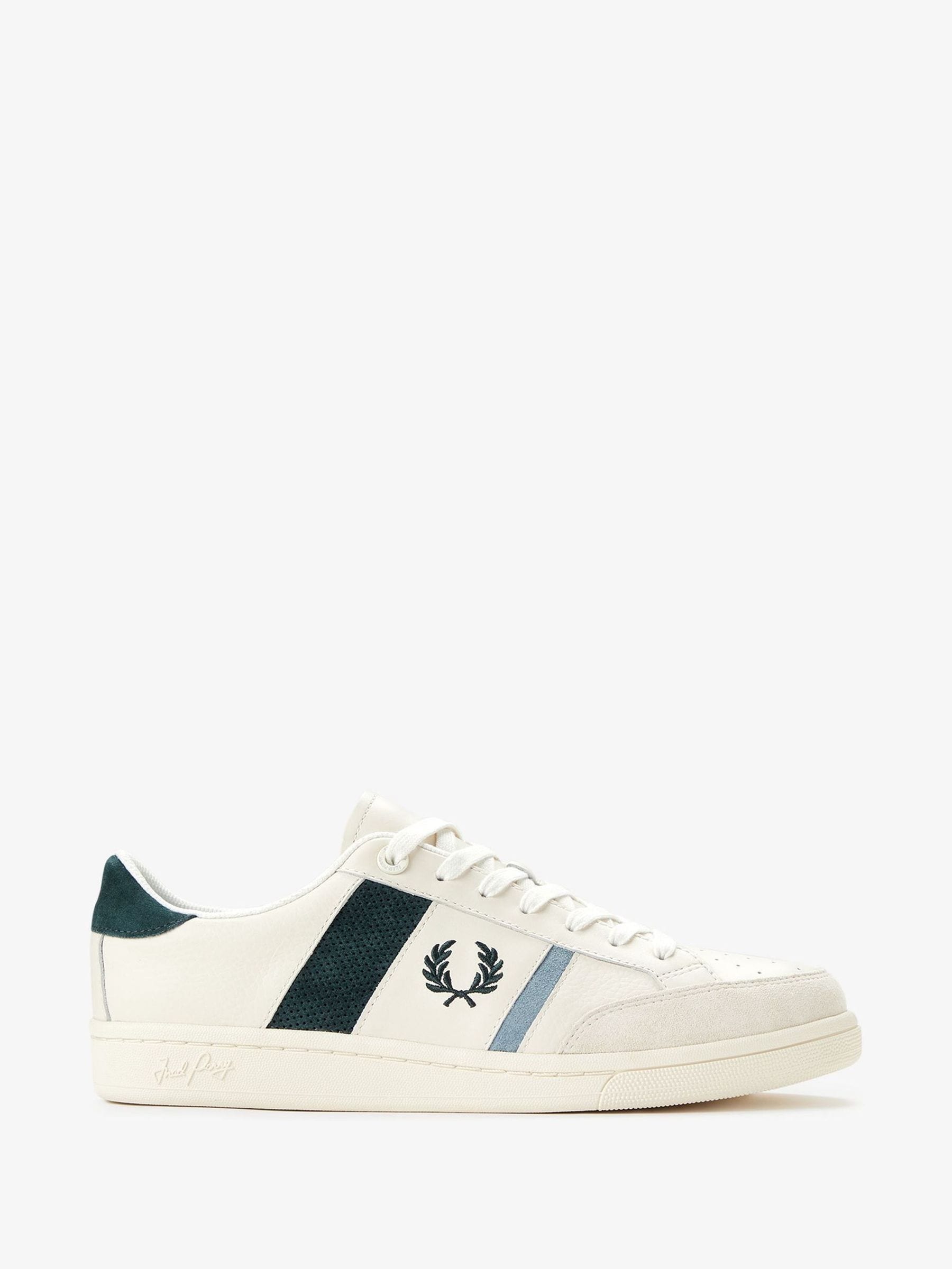 Buy Fred Perry Cream B725 Leather/Suede Trainers from Next USA