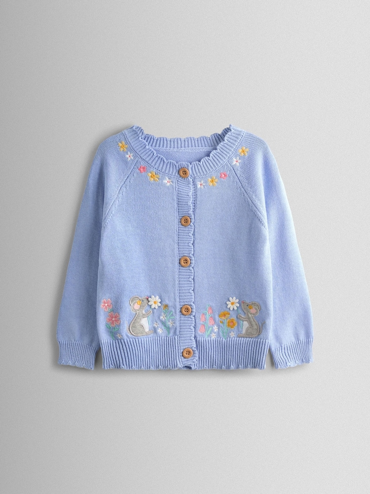 JoJo Maman Bébé Raglan Sleeve Appliqué Cardigan - 4의 이미지 1