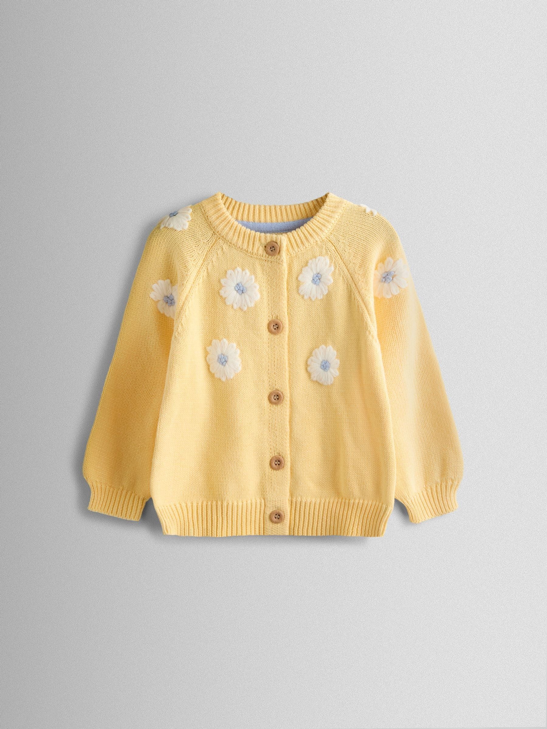 Next：日本 JoJo Maman Bébé デイジー刺繍入りカーディガン from Next