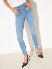 Friends Like These Rinse Wash Petite Elasticated Waist Denim Jeggings - Image 2 of 5